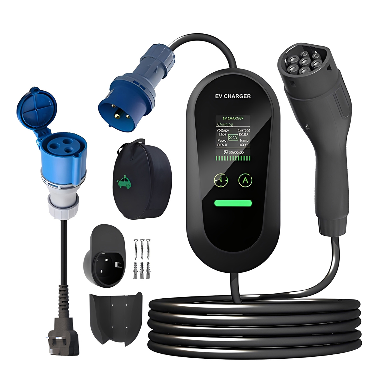 Portable Ev Charger 32A Type 2 Cee Plug - Type2 Caricatore portatile EV 7KW 32A