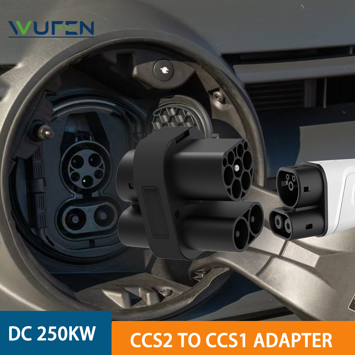 Ccs2 To Ccs1 Fast Charge Adapter 250Kw - Adattatore WUFEN 250KW da CCS2 a