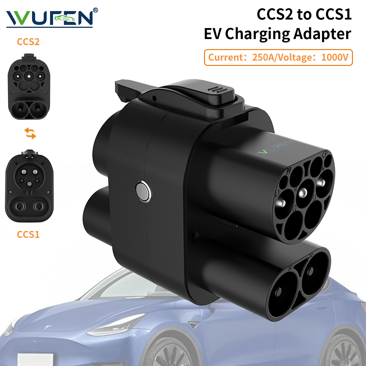 Adattatore WUFEN CCS2 a CCS1 A - Ccs2 To Ccs1 Fast Charge Adapter 250Kw recensione e prezzo